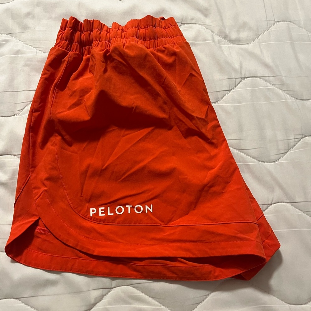 Peloton Red Women's Athletic Shorts - Picture 2 of 4